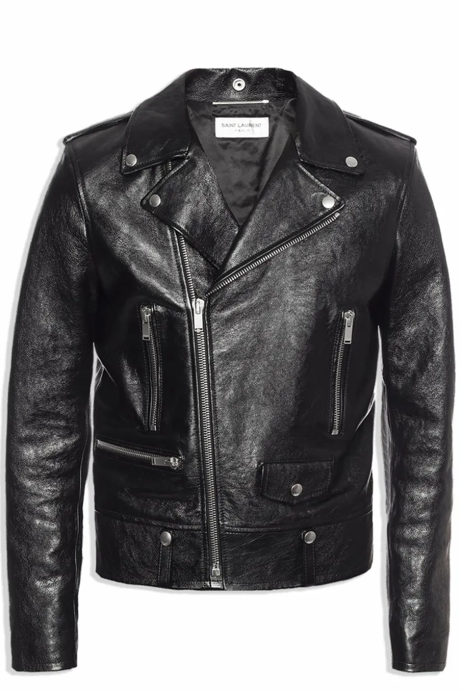 Saint Laurent CZARNY Kurtka typu 'biker'