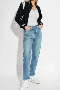 Saint Laurent CZARNY Kurtka typu ‘bomber’