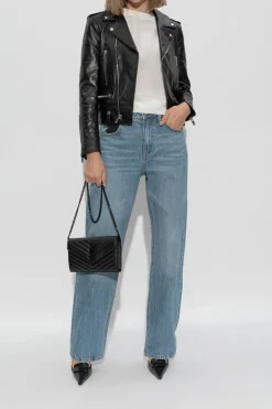 Saint Laurent CZARNY Kurtka typu 'biker'