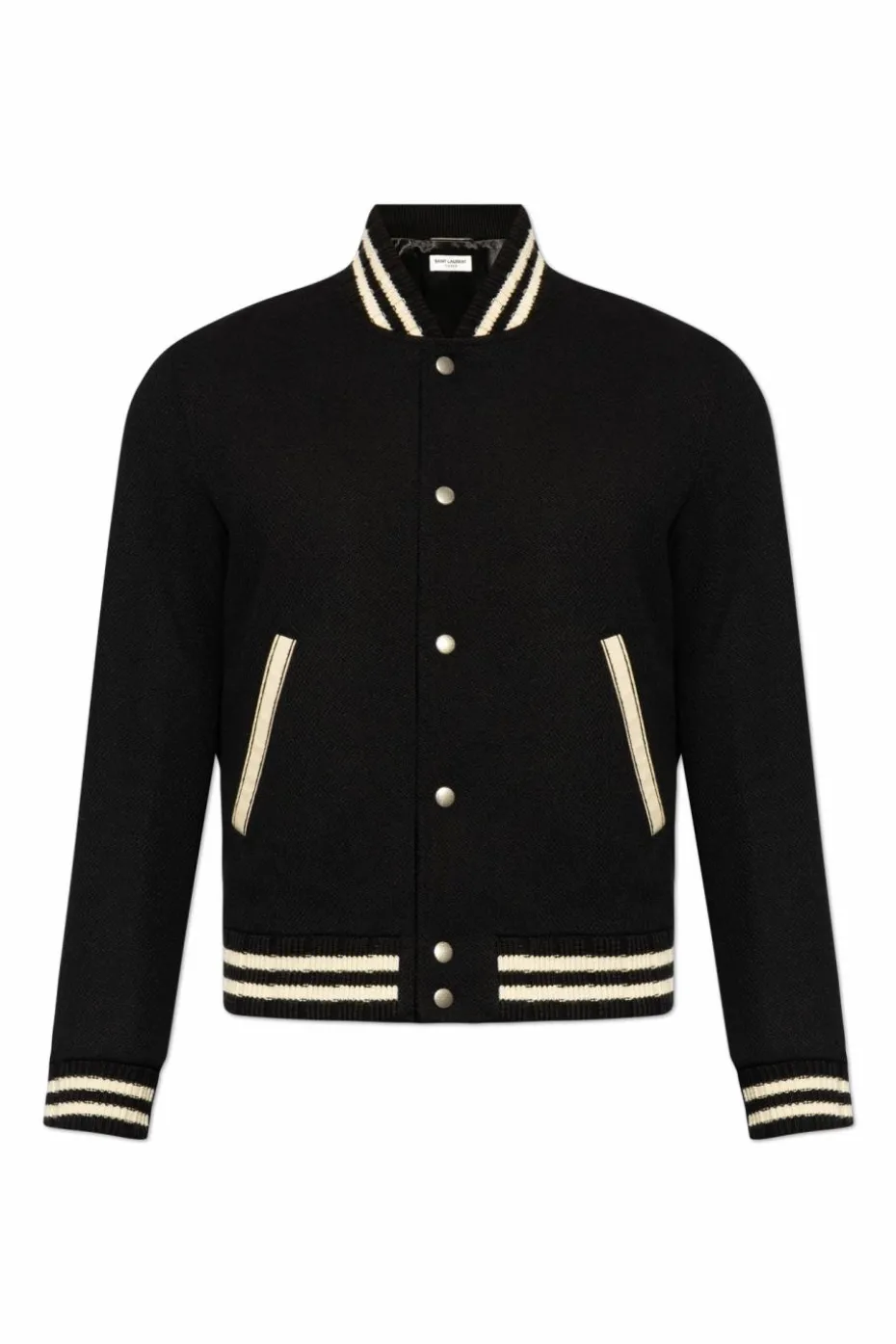 Saint Laurent CZARNY Kurtka typu ‘bomber’