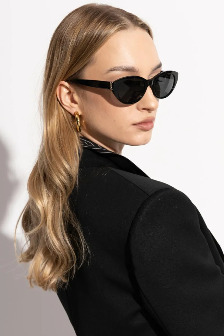 Saint Laurent CZARNY Okulary przeciwsłoneczne `SL M148`