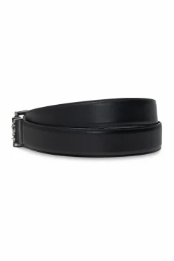 Saint Laurent CZARNY Pasek z logo