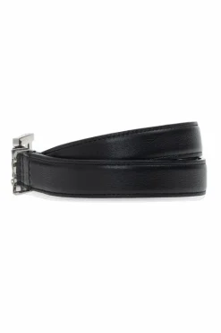 Saint Laurent CZARNY Pasek z logo