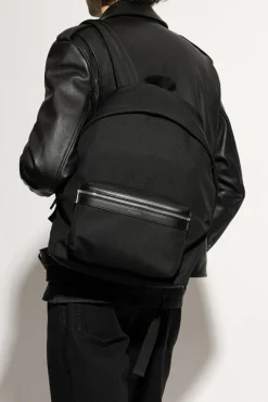 Saint Laurent CZARNY Plecak z logo