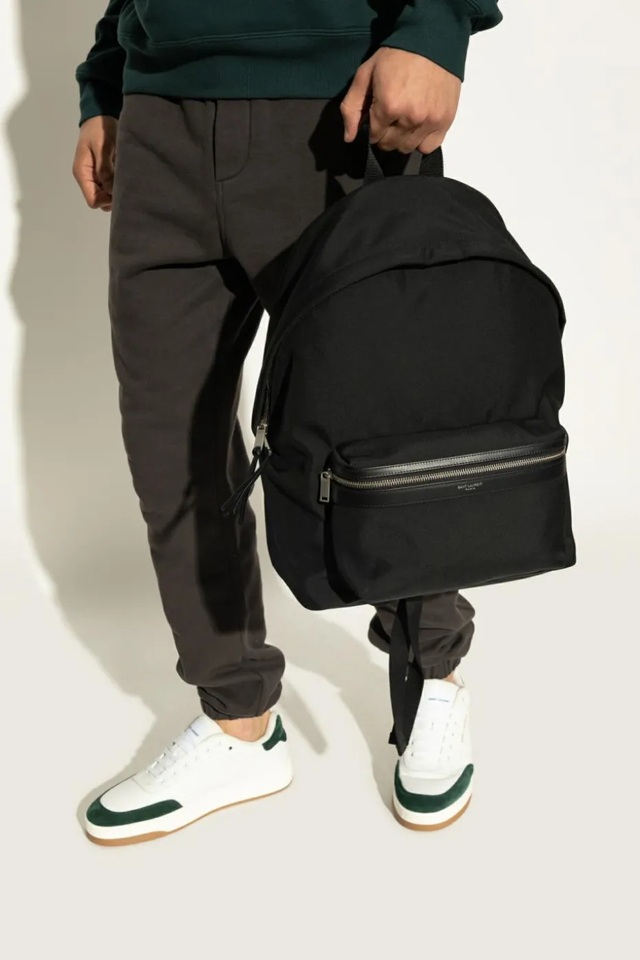 Saint Laurent CZARNY Plecak `City`