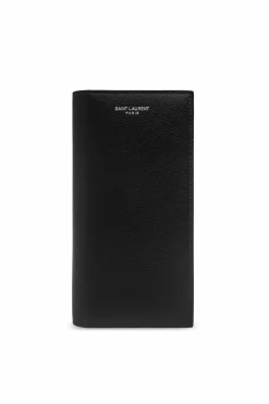 Saint Laurent CZARNY Portfel z logo