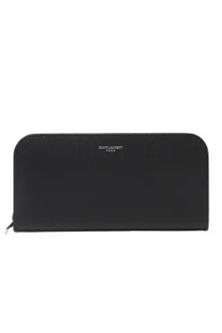 Saint Laurent CZARNY Portfel z logo