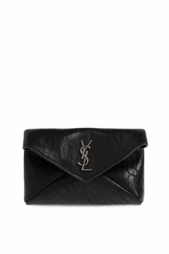 Saint Laurent CZARNY Portfel z jagnięcej skóry
