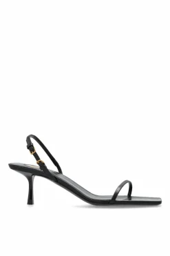 Saint Laurent CZARNY Sandały na obcasie `Jaspe`