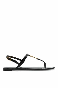 Saint Laurent CZARNY Sandały ‘Cassandra’