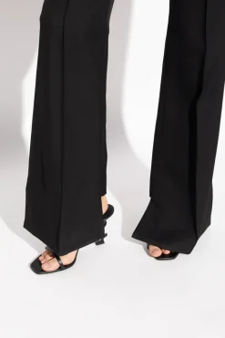 Saint Laurent CZARNY Sandały na obcasie `Opyum`
