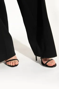 Saint Laurent CZARNY Sandały na obcasie ‘Cassandra’