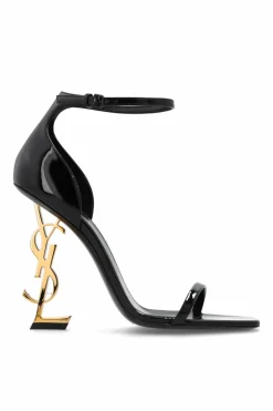 Saint Laurent CZARNY Sandały na obcasie ‘Opyum’