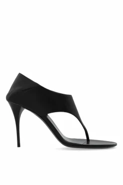 Saint Laurent CZARNY Sandały na obcasie `Sand`