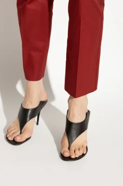 Saint Laurent CZARNY Sandały na obcasie `Sand`
