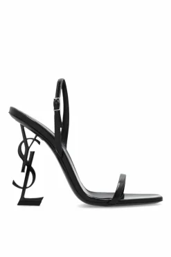 Saint Laurent CZARNY Sandały na obcasie ‘Opyum’