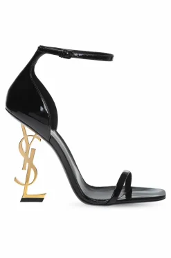 Saint Laurent CZARNY Sandały 'Opyum' na obcasie