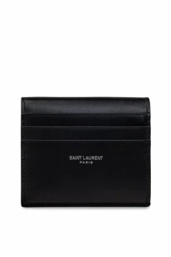 Saint Laurent CZARNY Składane etui na karty