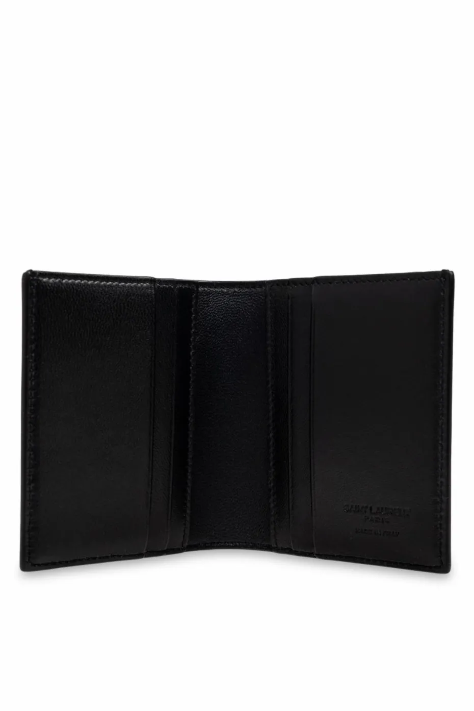Saint Laurent CZARNY Składane etui na karty