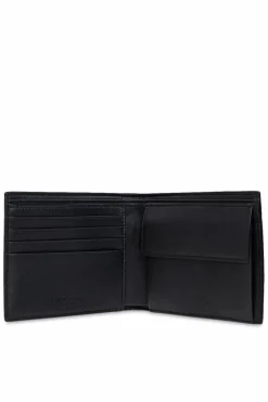 Saint Laurent CZARNY Składany portfel z logo