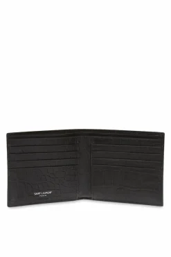 Saint Laurent CZARNY Składany portfel 'Monogram'