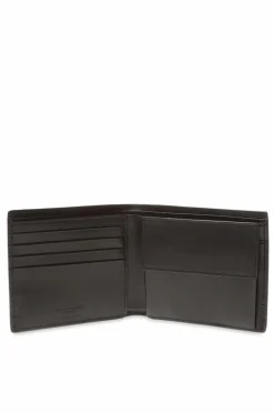 Saint Laurent CZARNY Składany portfel z logo
