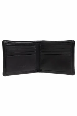 Saint Laurent CZARNY Skórzany portfel z logo
