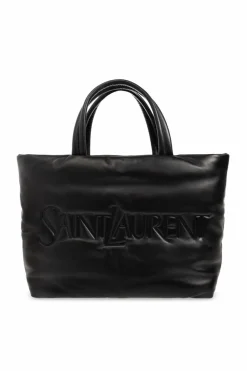 Saint Laurent CZARNY Skórzana torba typu ‘shopper’