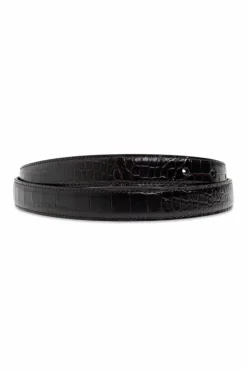 Saint Laurent CZARNY Skórzany pasek