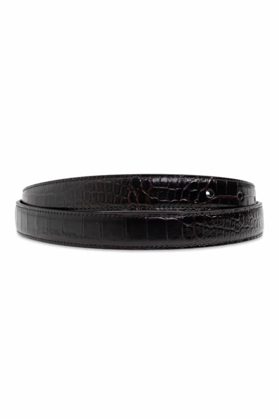 Saint Laurent CZARNY Skórzany pasek