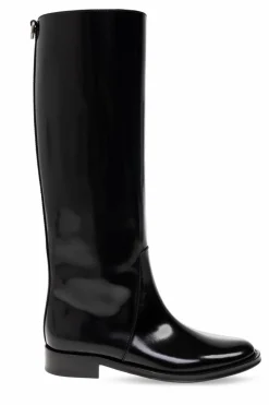 Saint Laurent CZARNY Skórzane kozaki ‘Hunt’