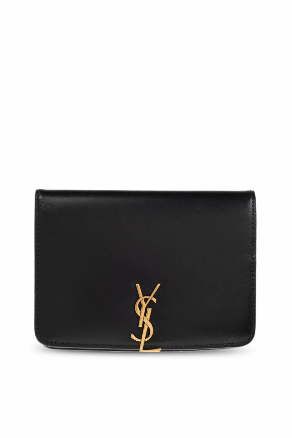 Saint Laurent CZARNY Skórzany portfel