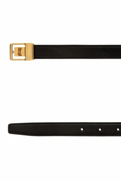 Saint Laurent CZARNY Skórzany pasek
