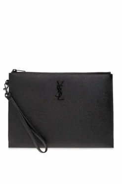 Saint Laurent CZARNY Skórzane etui na tablet