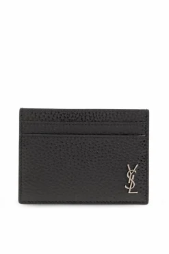 Saint Laurent CZARNY Skórzane etui na karty