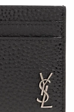 Saint Laurent CZARNY Skórzane etui na karty