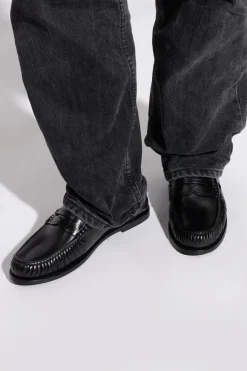 Saint Laurent CZARNY Skórzane buty typu `loafers`