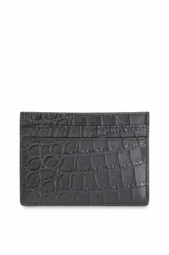 Saint Laurent CZARNY Skórzane etui na karty