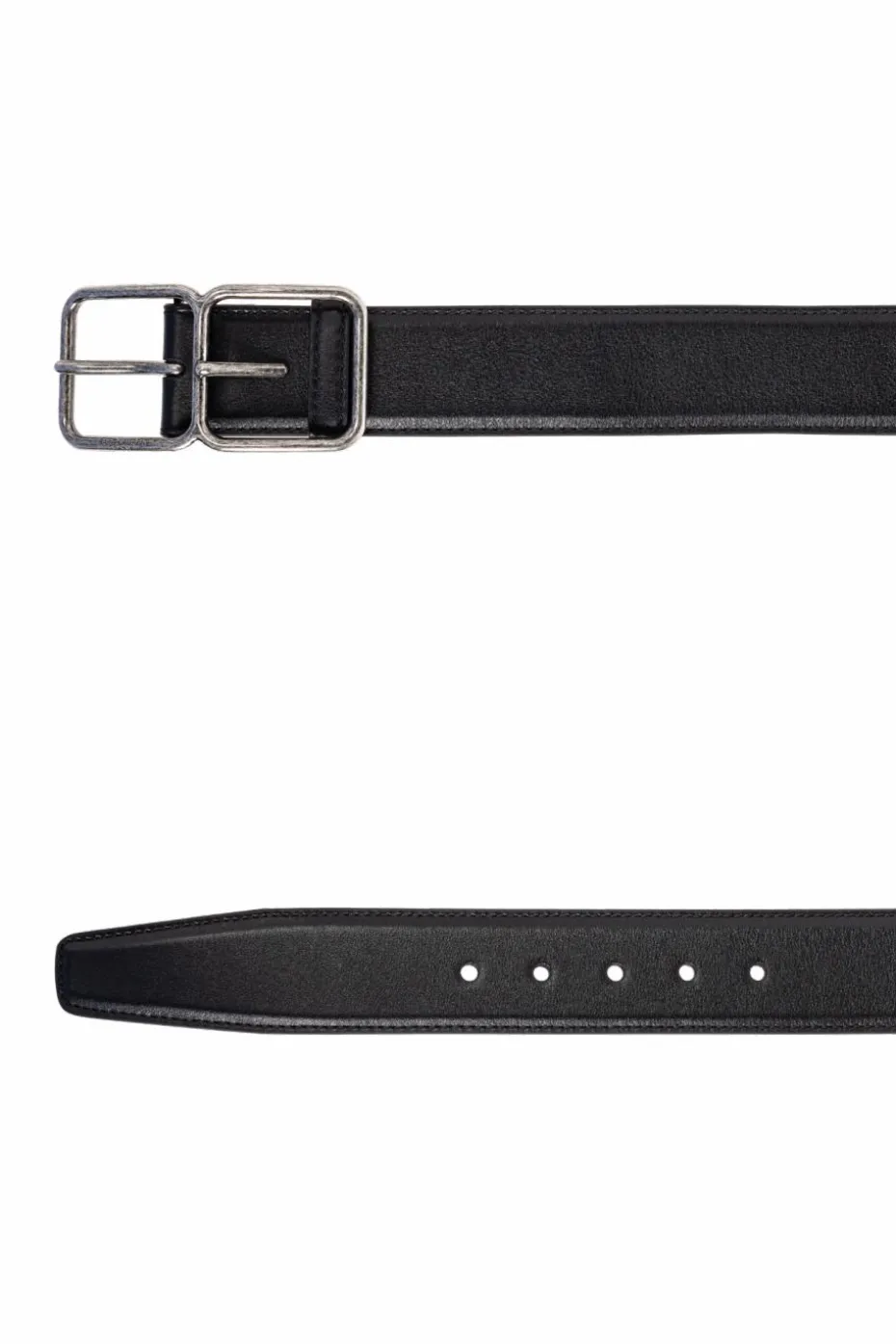 Saint Laurent CZARNY Skórzany pasek