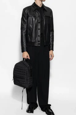 Saint Laurent CZARNY Skórzana kurtka
