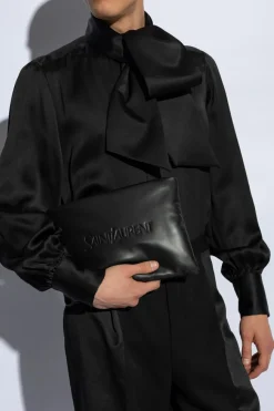 Saint Laurent CZARNY Skórzana torba do ręki