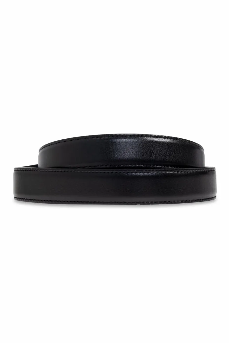 Saint Laurent CZARNY Skórzany pas
