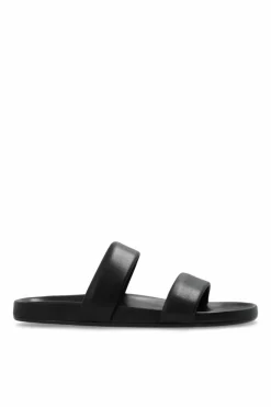 Saint Laurent CZARNY Skórzane klapki `Nichols`