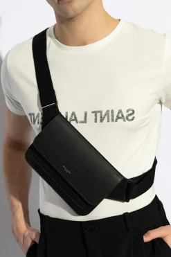 Saint Laurent CZARNY Skórzana torba na pas
