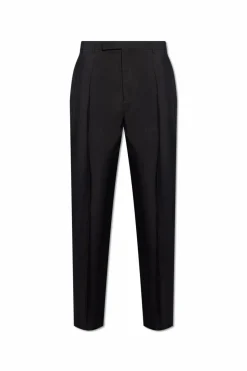 Saint Laurent CZARNY Spodnie w kant