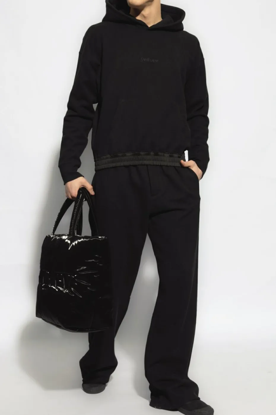 Saint Laurent CZARNY Spodnie dresowe