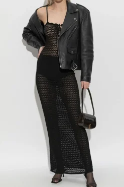 Saint Laurent CZARNY Sukienka na ramiączkach