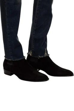 Saint Laurent CZARNY Sztyblety na obcasie ‘Wyatt’