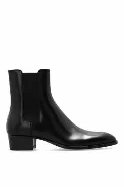 Saint Laurent CZARNY Sztyblety na obcasie ‘Wyatt’