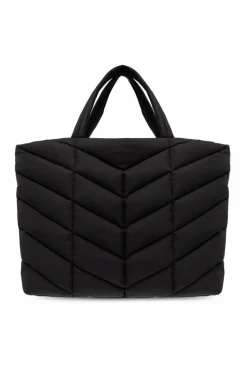 Saint Laurent CZARNY Torba ‘Puffer’ typu ‘shopper’